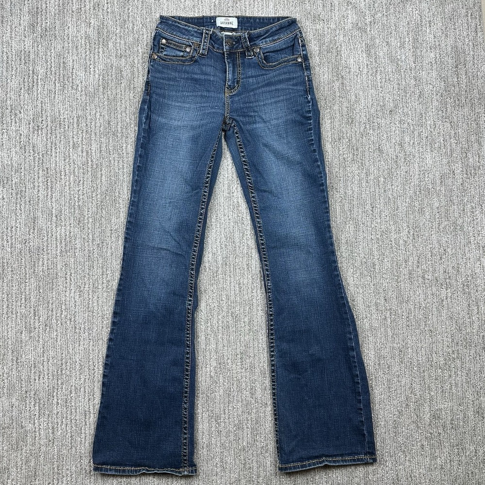 Shyanne Womens Size 27‎ Regular Denim Jeans With Embroidered Pockets